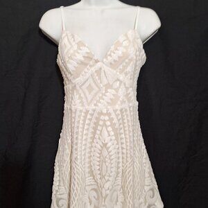 Superdown Tiffany Mini Dress Sz S White Sequin Party Event Club
